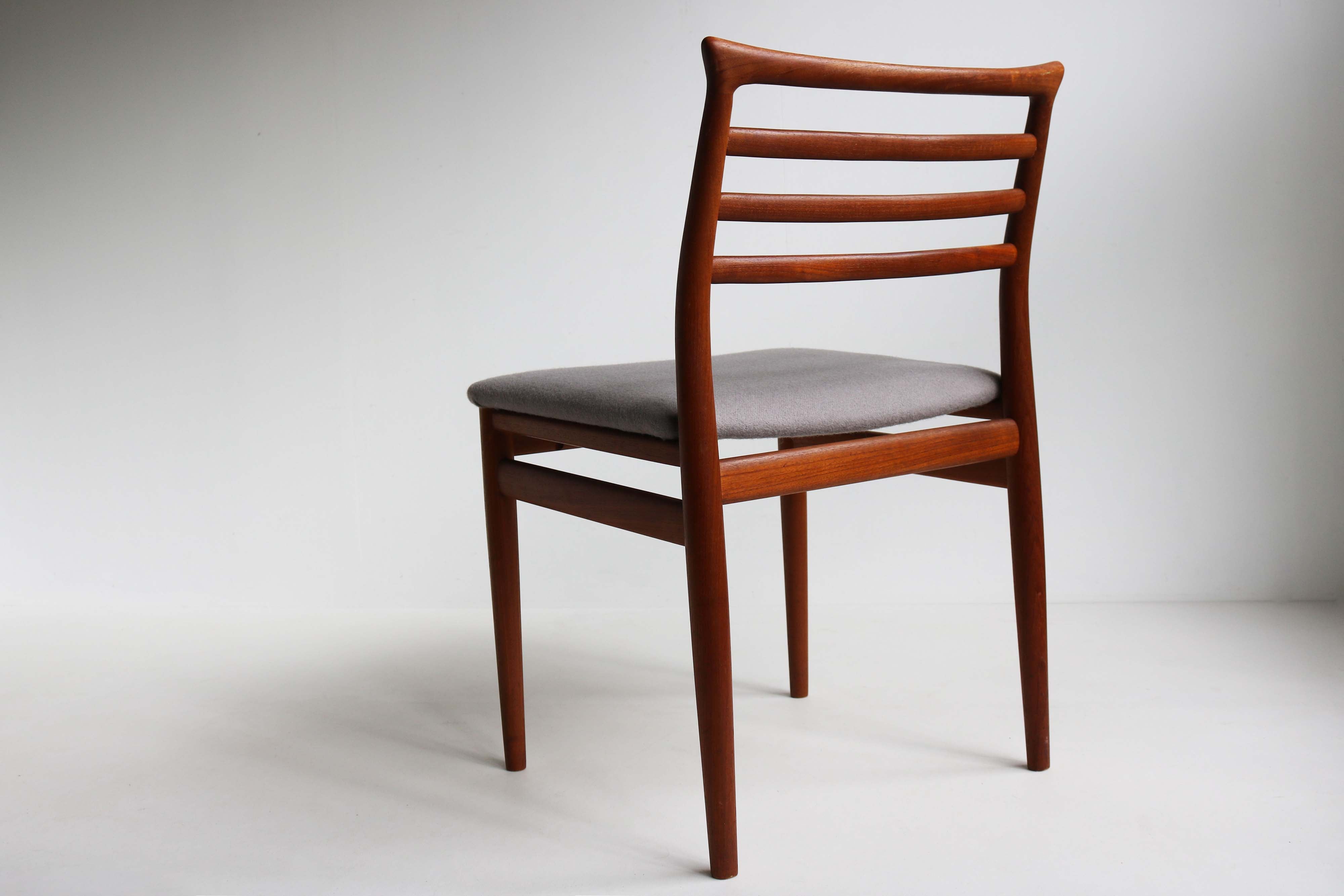 Set of six Danish dining chairs by Erling Torvits 1960