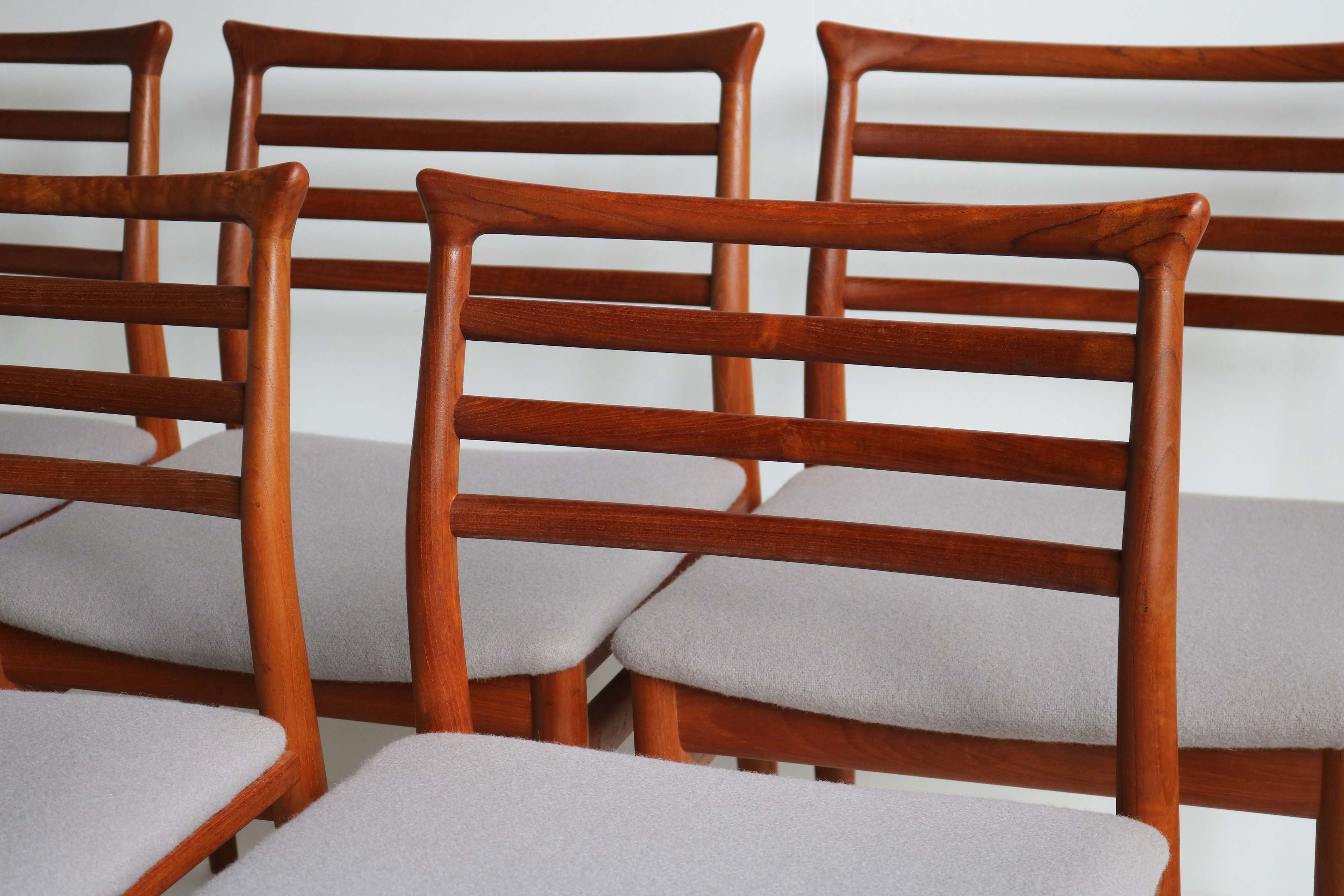 Set of six Danish dining chairs by Erling Torvits 1960