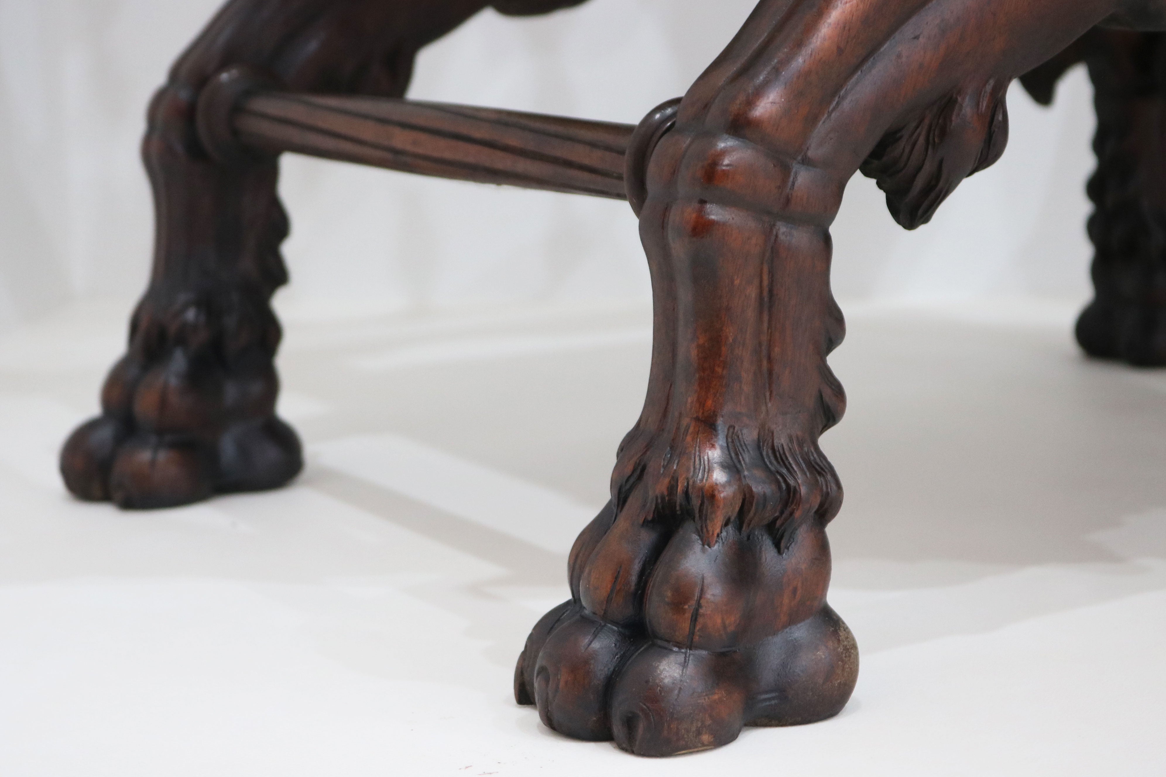 Pair of Gothic Revival lounge chairs by Victor Aimone 1880 #2