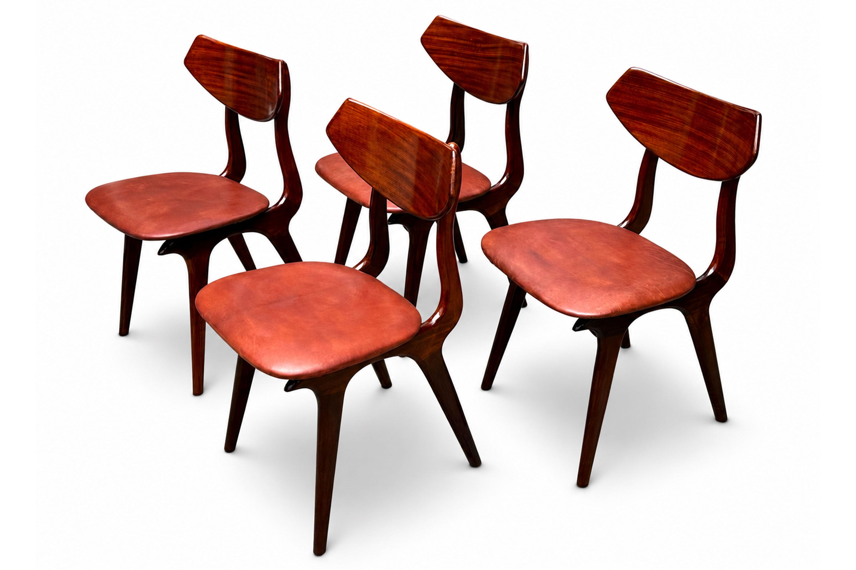 set of 4 dutch design chairs by Louis Van Teeffelen for AWA 1960